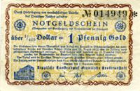 Lippe 1/420 Dollar = 1 Pfennig Gold<br>