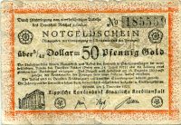 Lippe 1/42 Dollar = 50 Pfennig Gold