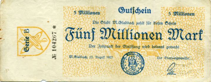 M. Gladbach; Fünf Millionen Mark
