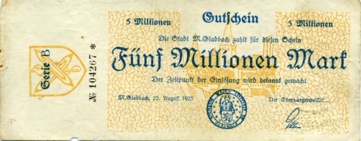 M. Gladbach; Fnf Millionen Mark