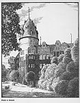 Schloß in Detmold; Federzeichnung von Gerhard Wedepohl